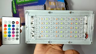 RGB Flood Led Light Unboxing || RGB Flood Light 50W With Remote Control