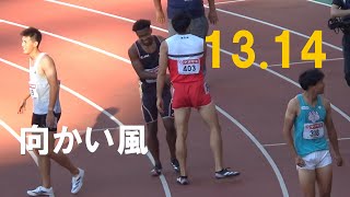 準決勝 男子110mH 日本選手権陸上2024