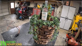 DIY Cheap Wine Bottle Fountain