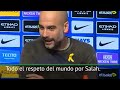 así reacciona guardiola cuando comparan a salah con messi