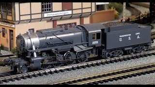 Marklin 3 Rail Model Railway Track Installed - Roco 78151 - Steam Sound locomotive S 160, USATC