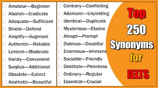 250 Essential Advanced Synonyms for IELTS | C1 C2 Level English