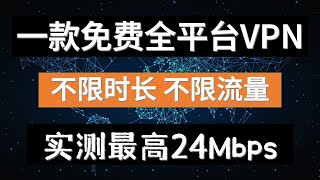 一款全平台VPN，不限时长，不限流量，实测最高速度24Mbps，#翻墙 #科学上网