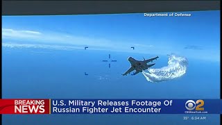 Pentagon says video shows Russian aircraft taking down military drone