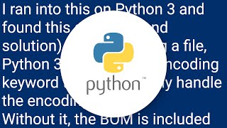 u'\ufeff' in Python string