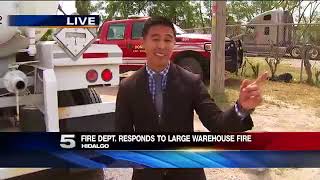 Crews Responding to Warehouse Fire in Hidalgo