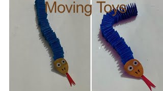 Handmade paper toys | Moving paper toys | paper snake 🐍| paper craft 💕