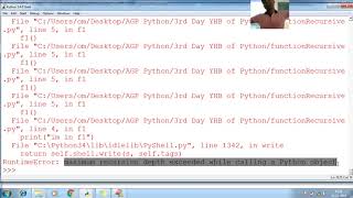 68 Python Function Recursion Python Programming Tutorial for Beginner to advance With Source Code
