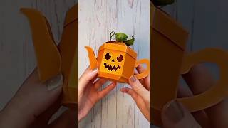 Make a Pumpkin Teapot Box! 🎃 #papercraft #svg #cricut #svgcutfiles #halloween #pumpkin