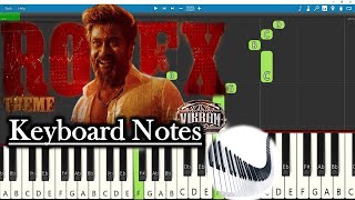 Rolex BGM Keyboard Notes (piano Cover) | Anirudh | Kamal Haasan | Suriya | Vikram