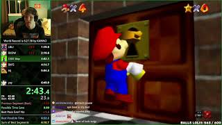 Super Mario 64 0 star speedrun 6:33