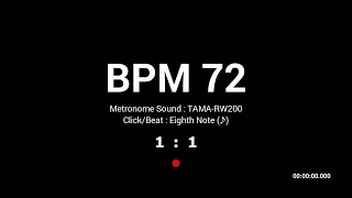 Metronome BPM 72 / TAMA-RW200 / 8th