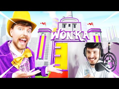 Reacting To Mr Beast's Video "I Built Willy Wonka's Chocolate Factory ...