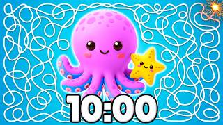 10 Minute [SUMMER] Octopus Timer 🐙🌊✨ | Cozy Ocean Countdown for Class!