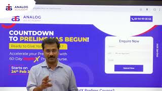 Mr. Srikanth Vinnakota Sir | 60-day RapidX Prelims Course | ANALOG IAS Academy