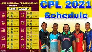 CPL Schedule 2021 - Big Update & All Matches Date | Carribean Premier League | CPL | IPL 2021