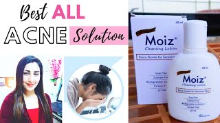 All ACNE PIMPLES Solution 🌸 Best Face Cleanser for Oily Sensitive Skin🌸 Moiz Cleansing Lotion Review