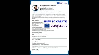 How To Create Europass Cv New Europass Cv Format 2024 Europass Cv