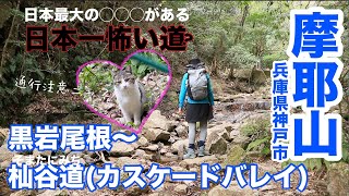 【女ひとり登山】摩耶山（兵庫県神戸市・六甲山系）  小鳥遊的摩耶山イチしんどいルート（黒岩尾根）と杣谷道(そまたにみち・カスケードバレイ(cascade valley)) 日本一怖い道？