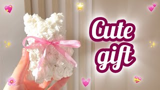 DIY Rose Teddy Bear | Mini Rose Bear DIY | How To Make Your Own Paper Flowers! 🧸💖