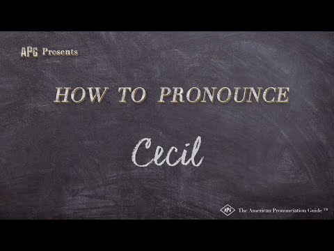 How do you spell the name Cecil?