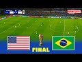 USA vs BRAZIL - FIFA WORLD CUP 2026 FINAL | Full Match All Goals | PES Gameplay