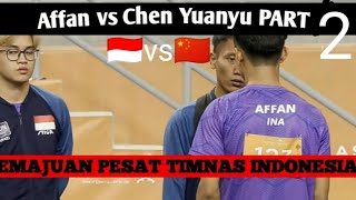 Tenis Meja Affan (Indonesia) VS Chen Yuanyu (China) Part 2