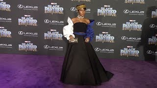 Janelle Monae "Black Panther" World Premiere Purple Carpet