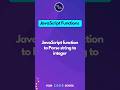 JavaScript function to parse string to integer | Your Code School #javascriptFunction4