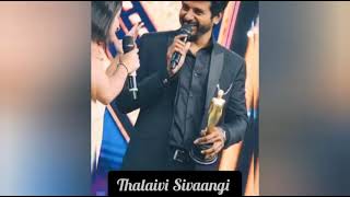 Shivangi and Sivakarthikeyan Edits | Mirchi Music Awards | Blacksheep Award | Sivaangi and Siva Anna