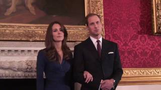 Prince William and Catherine Middleton appear at a photocall