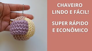 CHAVEIRO BOLA DE CROCHÊ! PASSO A PASSO!