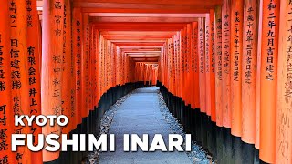 Japan Kyoto, Fushimi Inari Taisha - Walk through Thousands of Scarlet Torii Gates - 4K Walking Tour