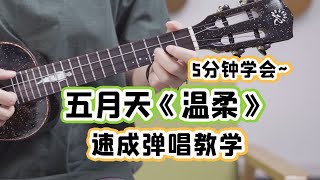 【速成弹唱】30分钟教你学会！五月天《温柔》尤克里里入门教学