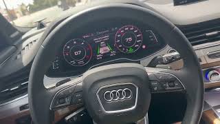 Activation lane assist + sign assist + affichage des rapports sur cockpit sur une audi Q7 2023 us