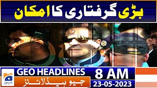 Geo Headlines Today 8 AM | Imran Khan heads to Rawalpindi for NAB office appearance | 23rd May 2023