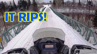 🛷THIS THING RIPS! | SNOWMOBILING IN MAINE | 2023 SKI-DOO RENEGADE ADRENALINE 600R E-TEC