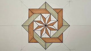 Islamic Geometric Design Tutorial | طريقة رسم زخرفة هندسية اسلامية | Sacred Geometry Tutorial