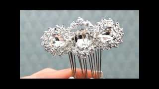 Vintage Inspired Small Rhinestone Hair Comb from www.HairComestheBride.com