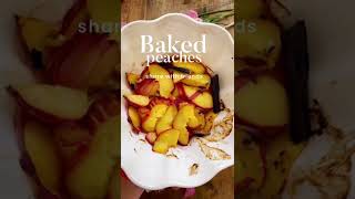 Baked Peaches: Easy Sugar Free Vegan Dessert