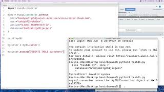 Using a cloud MySQL database with Python