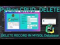 Python CRUD w/ MySQL Database - DELETE Record #python #coding #java #intellij #database
