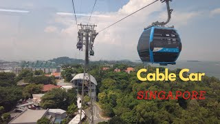 Cable Car 🚠 - Singapore Mount Faber to Sentosa Island 🏝 4K | Singapore Sentosa Line Cable Car