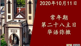 【直播】2020年10月11日：常年期第二十八主日华语弥撒～我能在弥撒中体验到天主的临在吗（线上弥撒/圣堂内的弥撒）？