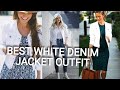 2022/23 WHITE DENIM OUTFIT SUMMER.💙|Jacket Trends for Summer Style..