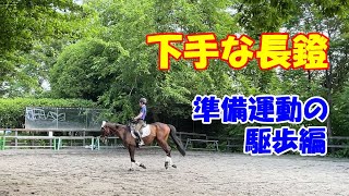 乗馬・馬術を楽しむ。馬場っぽく長鐙にしたい！駆歩準備運動　PIVO使用