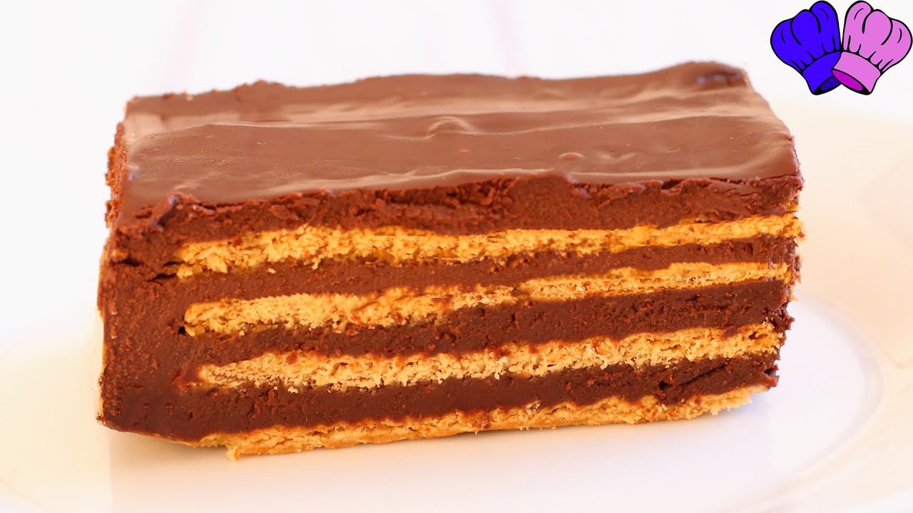 TARTA De CHOCOLATE Con GALLETAS Sin Horno| TARTA De La ABUELA Casera ...