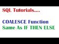 SQL Tutorial for beginners What is Coalesce Function in Oracle