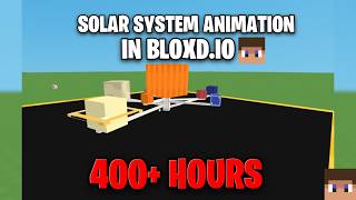 I made the solar system animation in bloxd.io using Code!