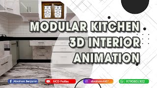 -Interior Walkthrough- Modular Kitchen 3D Interior walkthrough.